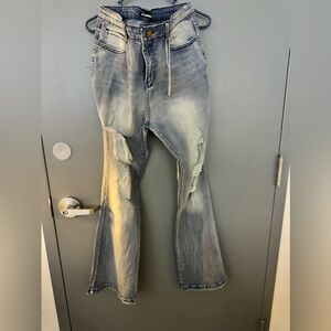 Flamingo Bootcut distressed jeans SZ 2XL BRAND NEW